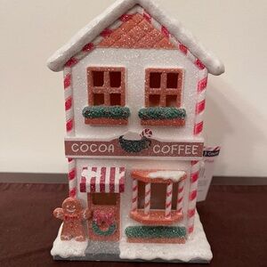 Target Lit Cocoa Coffee Glitter Gingerbread House